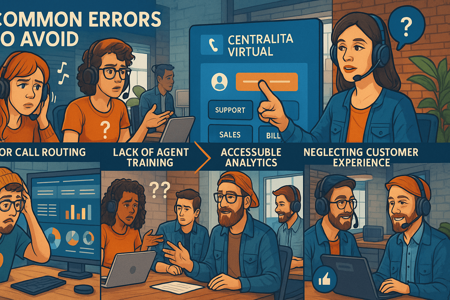 Errores comunes al implementar una centralita virtual y cómo evitarlos
