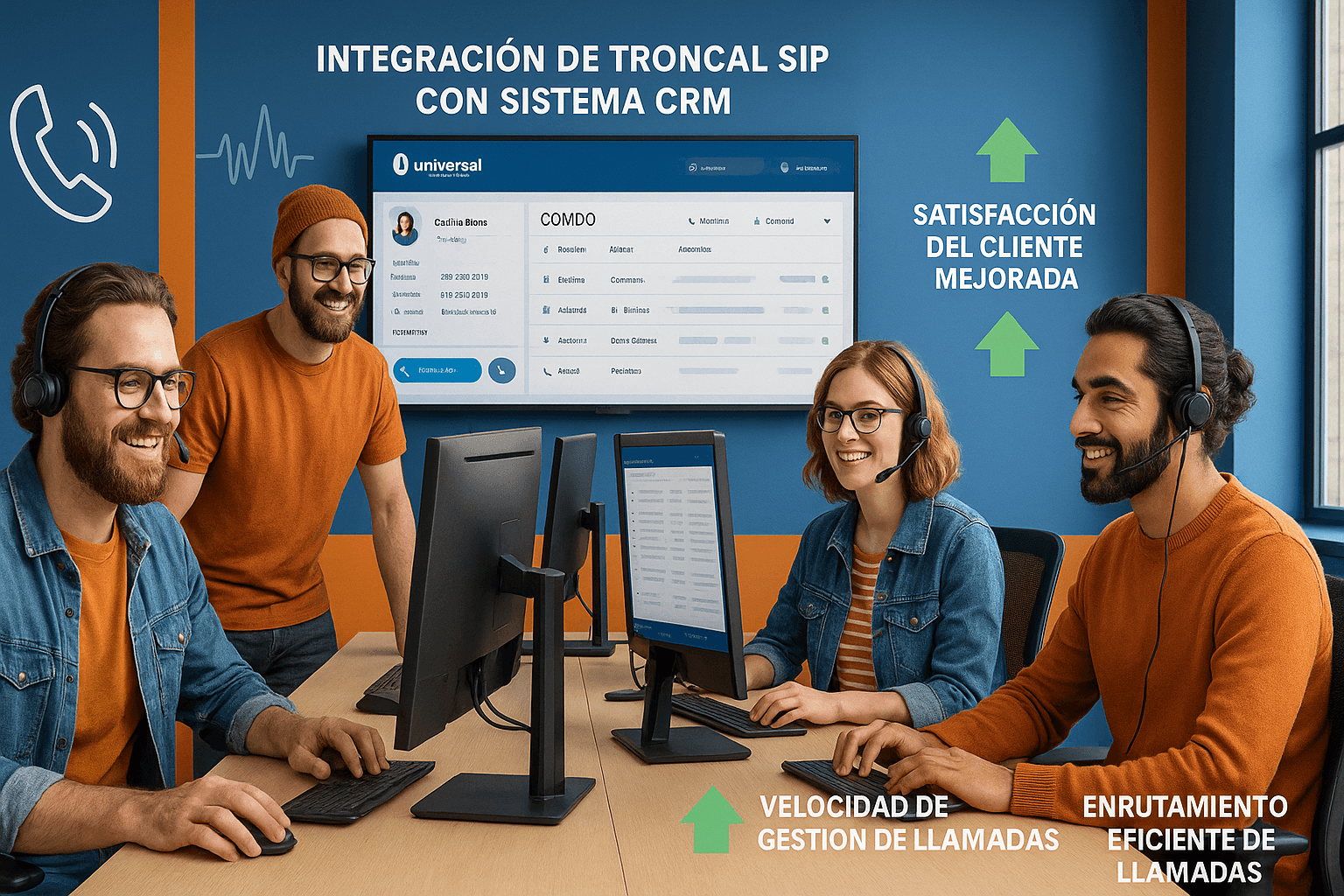 Integración de SIP Trunk con CRM: mejora tu call center