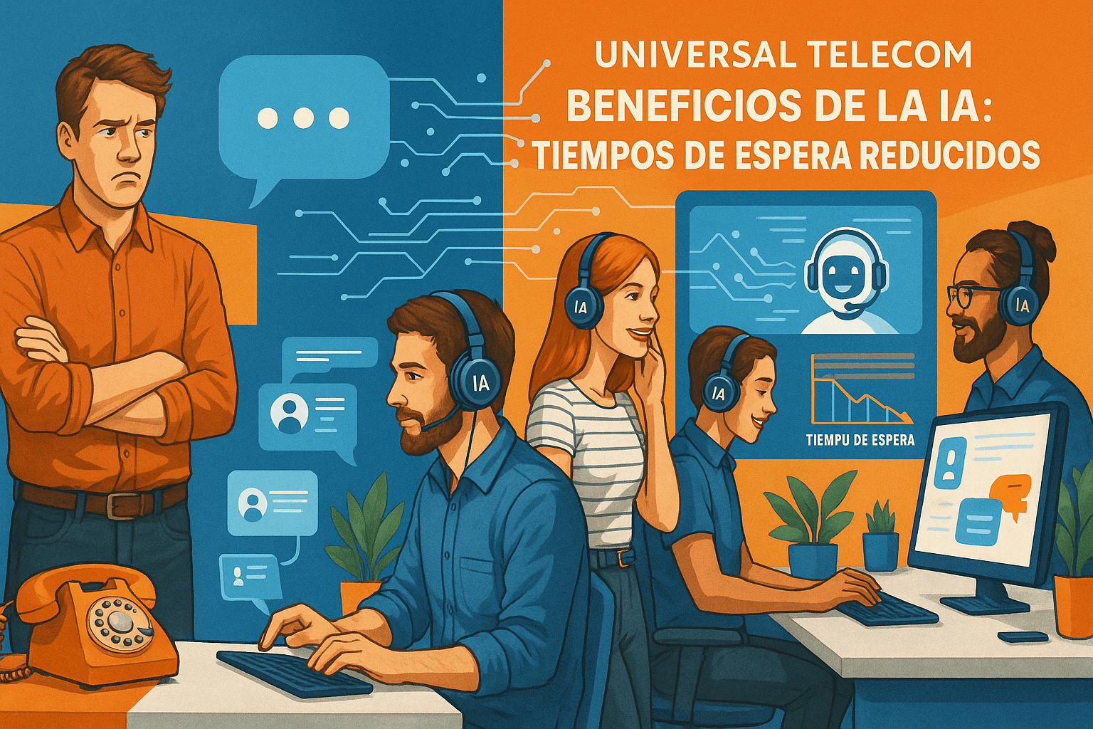 Cómo la IA reduce el tiempo de espera en llamadas de empresas