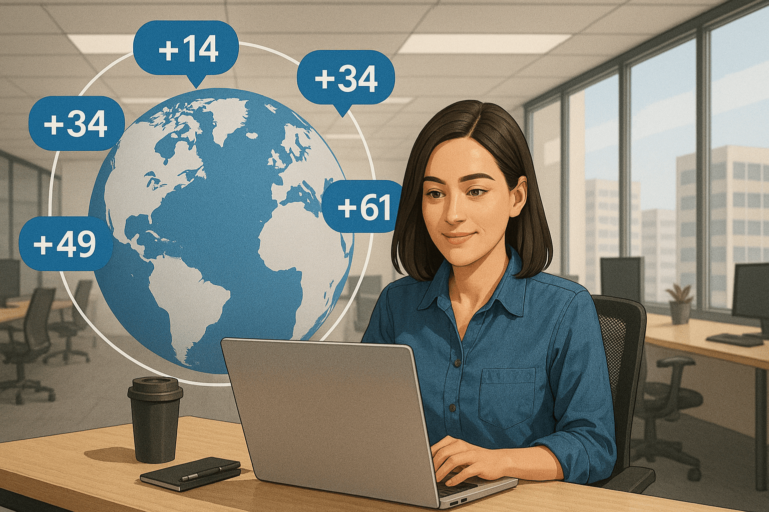 numeros internacionales + teletrabajo